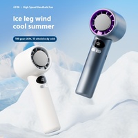 Ventilateur portable sans pales, manuel, électrique, USB, 4000 mAh, mini turbo, vitesses réglables, portable, en plastique, pour usage extérieur