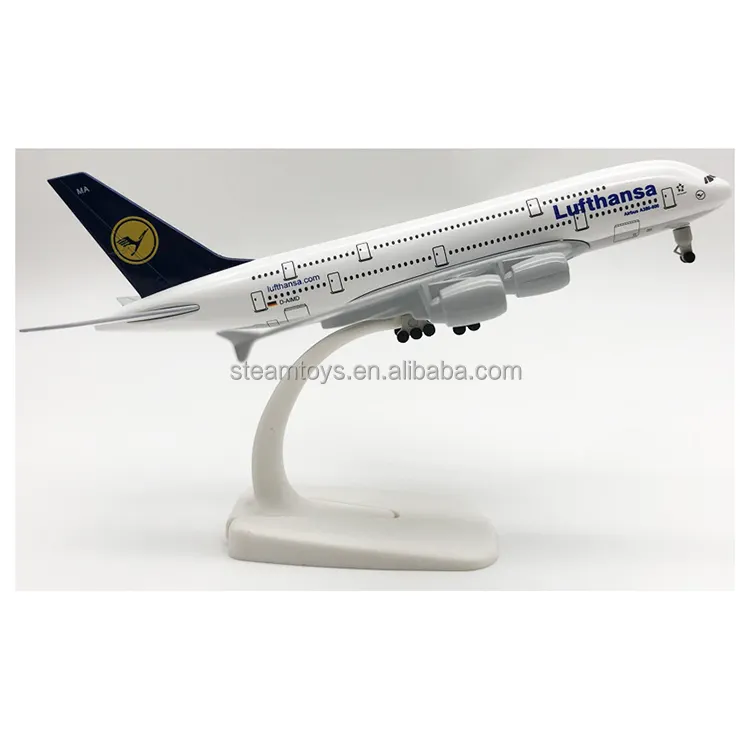 Kunden spezifisches Flugzeug Modell Deutschland Deutsche Metal Lufthansa Modellflug zeug A380 mit Support Trestle Großhandel