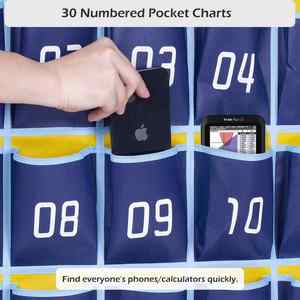 Organizador Multifuncional Plegable para Teléfonos Celulares y Calculadoras, con 30 Bolsillos, para Colgar en la Pared o Puerta, Diseño Funcional - Product Image 2