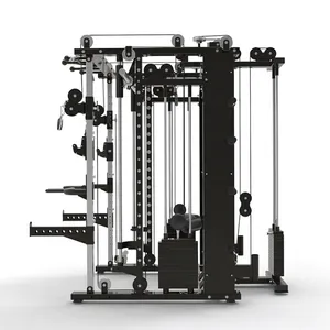 Allenamento multifunzione per forza la macchina Smith monopezzo Multi gym lat Pull down bassa potenza di fila e Squat Rack