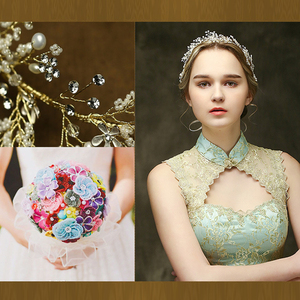 Venta al por mayor hecho a mano boda cabello vid de novia elegante nupcial desfile corona princesa corona - Product Image 6