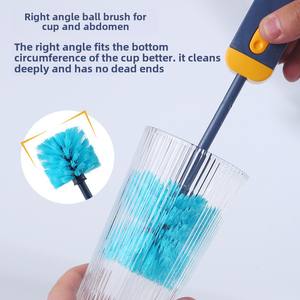 Brosse multifonctionnelle quatre-en-un pour tasses, nettoyeur de bec de bouteille et de goulot de bouilloire thermos en plastique - Product Image 3