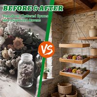 Rak Pengering Bunga dan Herbal BH Space Saving Compact Mesh, Rak Pengering Herbal Kayu 3 Tingkat untuk Herbal, Pasta, dan Bunga