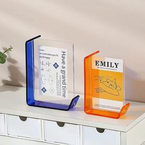 Blocs <span class=keywords><strong>photo</strong></span> en L en acrylique magnétique <span class=keywords><strong>transparent</strong></span> de taille personnalisée Cadre <span class=keywords><strong>photo</strong></span> avec coins arrondis Présentoir <span class=keywords><strong>pour</strong></span> la maison ou le bureau - Product Image 4