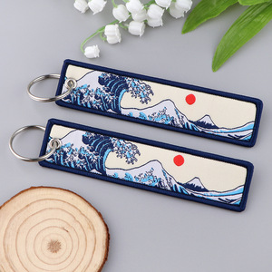 Phong cách Nhật Bản sóng dệt thân thiện với môi vải Keychain Koi cẩu phim hoạt hình thiết kế tùy chỉnh quảng cáo sinh viên ID phụ kiện - Product Image 3
