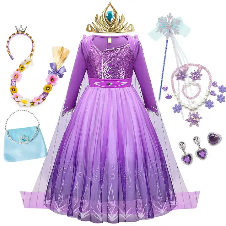 Đầm váy công chúa Elsa cho bé gái màu xanh ngọc  kèm tà  mẫu mới 2021   Lazadavn