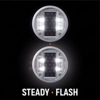 Marqueur solaire LED double face IP68 résistant aux UV pour chaussée, en PC, directement de l'usine, pour les entrepreneurs en travaux routiers