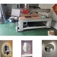 Refroidissement par eau CNC miroir laser sablage verre forage miroir peinture enlever machine acier inoxydable machine de gravure