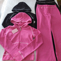Nouvel Arrivage 2026 Ensemble Femme Color Block en Maille Gaufrée : Veste Zippée et Pantalon Évasé – Tenue de Sport 2 Pièces pour le Streetwear
