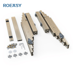 ROEASY Table à tiroirs de cuisine en aluminium pliable, design moderne, fonctionnelle, avec glissière <span class=keywords><strong>invisible</strong></span> - Product Image 1