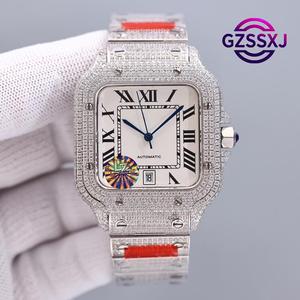 Reloj Mecánico Santoses de Lujo de Alta Calidad con Incrustaciones de Diamantes Moissanite, Resistente al Agua 20 Bar, Esfera de 40MM - Product Image 1