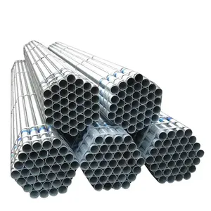 Factory Price Hot Sales Large Inventory Hot Dip GI Galvanized Steel Pipe Tube With Thread End For Construction