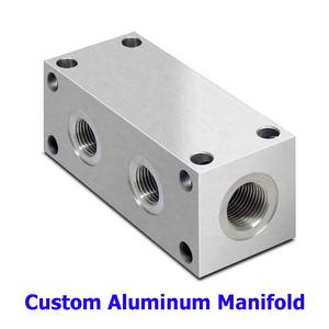 خدمة تصنيع بالتحكم الرقمي بالحاسوب حسب الطلب، وصلة هيدروليكية مستقيمة بـ 6 مخارج من الألومنيوم لتوزيع الغاز والهواء - Product Image 2