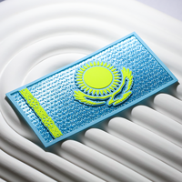 Haute qualité coudre sur personnalisé coloré nom de marque Logo vêtements étiquettes feutre tissu Silicone impression côté balançoire étiquette pour vêtements
