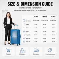 Ensemble de 4 valises rigides en polycarbonate 14, 20, 24, 28 pouces avec trousse de toilette et roulettes pivotantes pour le voyage