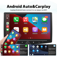 Radio de coche Universal Android de 10 pulgadas con Panel ajustable reproductor Multimedia Carplay de 8 núcleos 1din 2DIN pantalla giratoria Manual