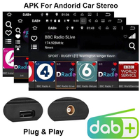 Récepteur radio numérique DAB DAB+ avec adaptateur USB et antenne pour pare-brise, autoradio pour lecteur de diffusion numérique GPS Android
