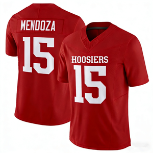 Indiana College Football-shirts voor heren 15 Fernando Mendoza 5 D'Angelo Ponds Gestikt USA University Football Jersey-shirt Rood - Product Image 5