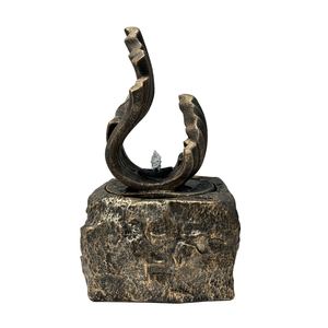 <span class=keywords><strong>Fontaine</strong></span> d'eau de table autoportante en résine style roche, sans éclaboussures, pour décoration intérieure/extérieure de jardin et maison – Vente directe usine - Product Image 1