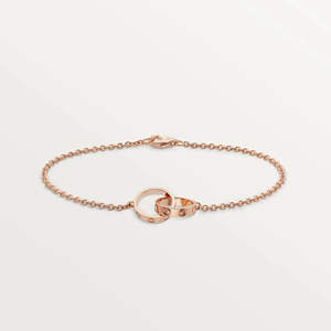 Marchio <span class=keywords><strong>di</strong></span> gioielli <span class=keywords><strong>di</strong></span> design in acciaio al titanio doppio anello Charm bracciale moda <span class=keywords><strong>donna</strong></span> - Product Image 2