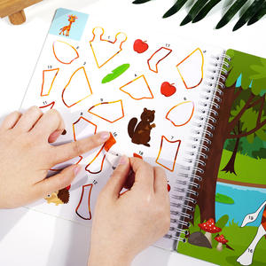 <span class=keywords><strong>Livre</strong></span> d'autocollants de puzzle personnalisé pour enfants de 3 à 6 ans, <span class=keywords><strong>livre</strong></span> d'activités cognitives sur les nombres et l'alphabet, jouet éducatif de dessin - Product Image 3
