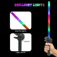 Vente en gros de sabres LED lumineux en forme de dinosaures avec boule de cristal