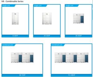 Unité extérieure intelligente VRF 20 CV 56 kW 380-415 V à faible consommation en veille, climatisation centralisée haute efficacité pour écoles 240 - Product Image 6
