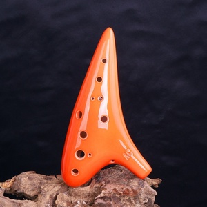 Ocarina Profesional de 12 Orificios en Do Alto, con Acabado Glaseado Efecto Grieta de Hielo, Flauta de Cerámica, Instrumento de Viento, Venta al por Mayor para Tiendas de Música - Product Image 5