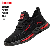 Chaussures décontractées noires pour hommes, légères, respirantes, antidérapantes, résistantes à l'usure, pour la marche et la course, vente en gros d'usine