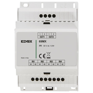 Modulo Relè Elvox 69MX 30 V DC 1.5W 4 Ingressi 2 Uscite Prodotto in Italia - Product Image 1