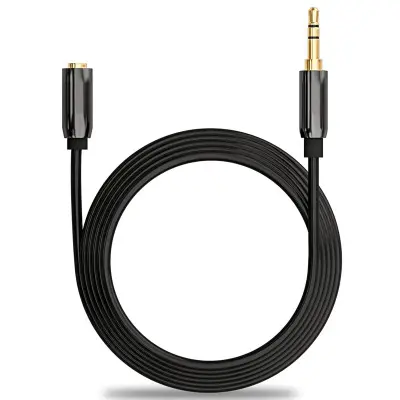 Headset Extension Cable Computer 3.5mm Audio Cable Male Female Headphone Cable Extension Factory Direct Nylon Stereo Black