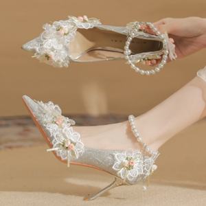 Zapatos de Tacón Alto con Punta en Pico, Bordados, Sexys, para Verano, Diseño Elegante y Exquisito, Transpirables y Cómodos - Product Image 6