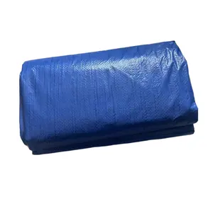 65 gsm8 * 8 tecelagem impermeável impermeável peso leve azul pe tarps