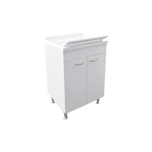 Mueble de Baño Impermeable, Gabinete de Polipropileno de 60x50cm con Lavabo - Product Image 1