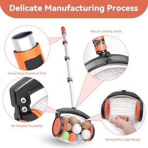 เครื่องเก็บเมล็ดโอ๊กและถั่วอเนกประสงค์ แบบดรัมกลิ้งพร้อมลวดเหล็ก HD สำหรับเมล็ดวอลนัท พีแคน ฮิคโครี่ และเกาลัด ขนาด 0.75-1.5 นิ้ว - Product Image 3