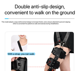 Conrida อุปกรณ์พยุงหัวเข่าแบบมีบานพับปรับมุมได้อุปกรณ์พยุงข้อเข่าคุณภาพสูงสำหรับการบำบัดฟื้นฟูการบาดเจ็บที่ขา - Product Image 5