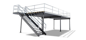 Sistema de Estanterías Metálicas de Almacenamiento de Paletas de Alta Resistencia, de 2 Niveles, con Capacidad de <span class=keywords><strong>Carga</strong></span> de 300/500 Kg/m², Placa de Acero Sólido - Product Image 3