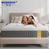Matelas d'hôtel de luxe double, matelas hybride en mousse à mémoire de forme, confortable, taille king, avec ressorts ensachés, livré en boîte