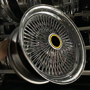 Jantes à rayons de 20, 22, 24, 26 pouces, or/argent, 100 ou 144 rayons, jantes à démontage rapide pour voitures classiques, vintage, <span class=keywords><strong>lowrider</strong></span>, anciennes - Product Image 2