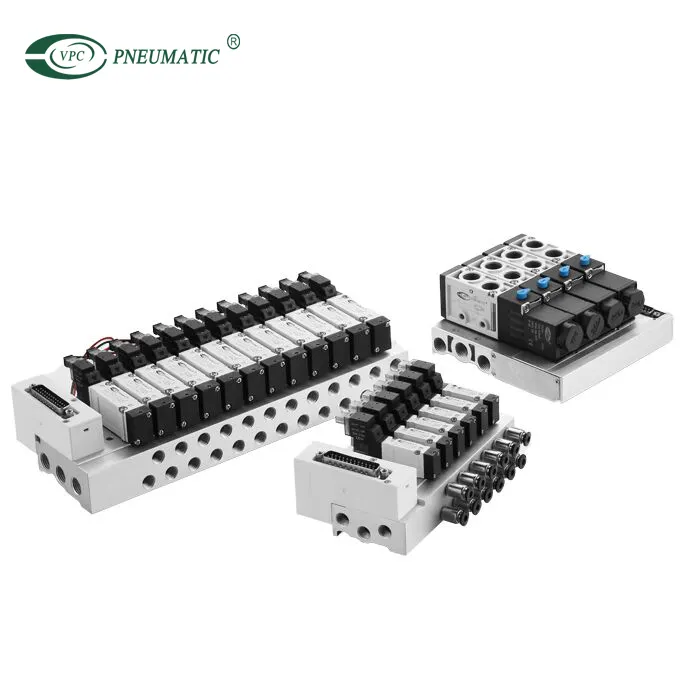 Airtac Type 4V210-08 5/2 Manier AC110v 220V DC12V 24V Pneumatische Air Control Geïntegreerde Magneetventiel Manifold