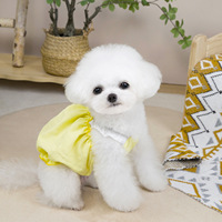 Dernier printemps été robe en dentelle pour chien de compagnie confortable style de loisirs motif solide vêtements pour chien adorable
