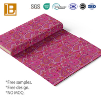 Tissu imprimé en rayonne personnalisé, style ethnique vintage, imprimé paisley, grande fleur, mandala, pour vêtements pour femmes, vente en gros BILU