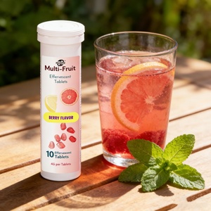 Factory Wholesale Supplements Hot Selling Multi-Fruit Effervescent <b>Tablets</b> Daily Supplements Multi-Flavors <b>10</b> <b>Tablets</b> Per Tube - Product Image 3