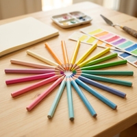 Crayons d'art colorés macaron personnalisables, lot de 18, corps hexagonal en plastique, non solubles, fabriqués au Jiangxi, emballage personnalisé avec logo, EN71