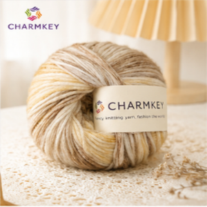 Filato Fantasia Sfumato <span class=keywords><strong>in</strong></span> Misto Cotone Charmkey, Morbido e Testurizzato per Lavorazione a Maglia, Ideale per Coperte, Sciarpe, Bambole e Lavori Fai-da-te - Product Image 2