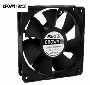 Ventilateur axial DC T1 Crown 12038 pour l'alimentation - Product Image 4