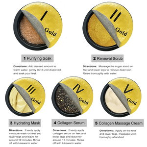 Collagène, fournitures de <span class=keywords><strong>spa</strong></span> pour pédicure, détoxification des pieds, masque hydratant, lotion hydratante pour le corps, diamant, kit de pédicure de luxe 5 en 1 - Product Image 3