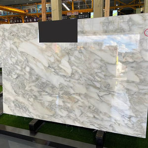 Dalle de marbre Calacatta Gold de luxe OEM Italie, grande tuile naturelle pour salle de bain, salon, sol, escalier, comptoir, mur de fond - Product Image 2