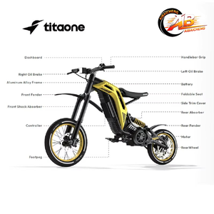 <span class=keywords><strong>Moto</strong></span> tout-terrain Titaone-s pour adolescents avec moteur sans balais 48V, cadre en alliage d'aluminium, 50 km/<span class=keywords><strong>h</strong></span>, 2000W+ - Product Image 4