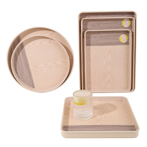 Wuhe Matte <b>Tray</b> Annual Ring Series Food Grade Melamine Nordic Style Home Breakfast <b>Tea</b> <b>Tray</b> - Product Image 1